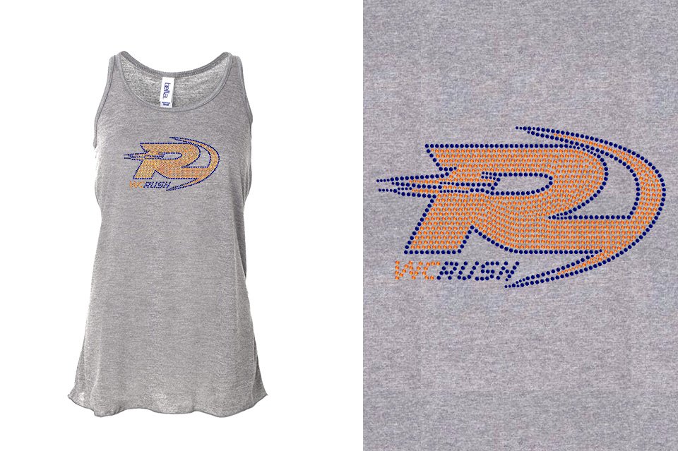 Rhinestones WC Rush Youth Flowy Racerback Tank