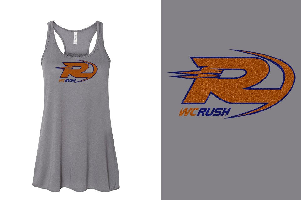 WC Rush - glitter Youth Flowy Racerback Tank