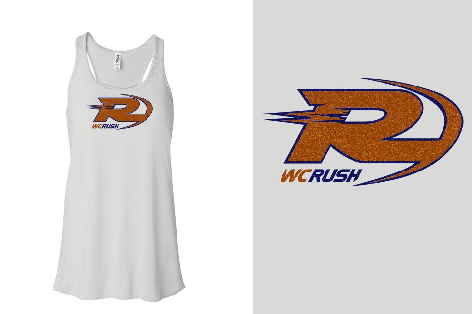 WC Rush - glitter Youth Flowy Racerback Tank